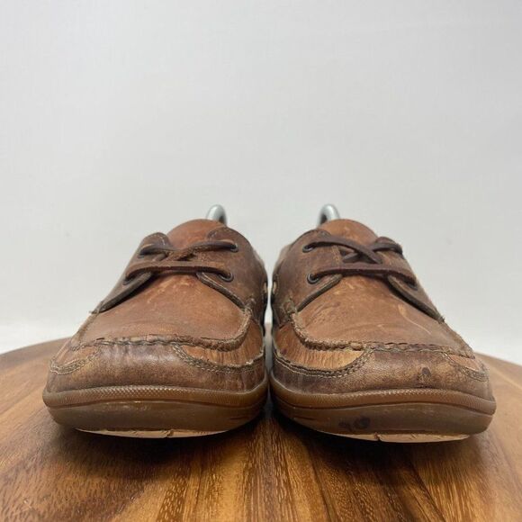 Mephisto Boat Shoes Men\'s 11 Spinnaker Tan Brown Leather Cool-Air Moccasins main image 4